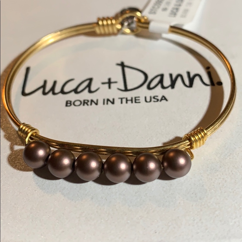 Luca+Danni bronze tone chocolate pearl bracelet🍫